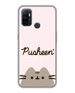 Чехол для OPPO A53 с картинкой «Pusheen логотип»