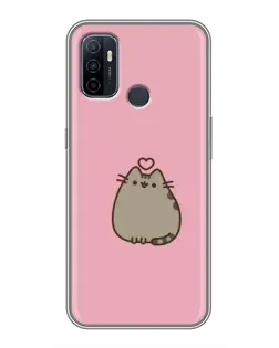 Чехол для OPPO A53 с картинкой «Pusheen сердце»