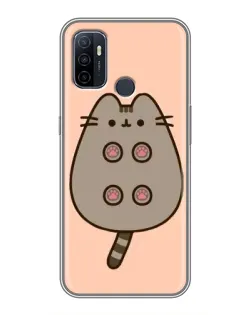 Чехол для OPPO A53 с картинкой «Пушин пузиком кверху»