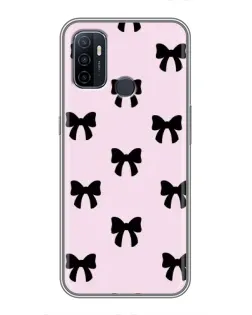 Чехол для OPPO A53 с картинкой «Черные банты Coquette»