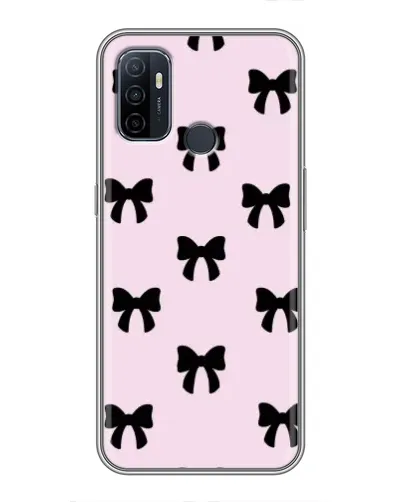 Чехол для OPPO A53 с картинкой «Черные банты Coquette»