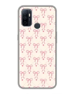 Чехол для OPPO A53 с картинкой «Розовые бантики Coquette»