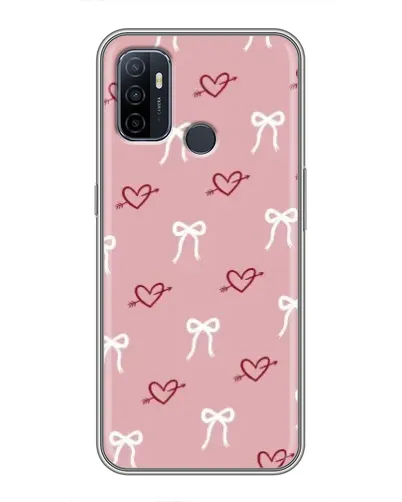 Чехол для OPPO A53 с картинкой «Сердца и банты»
