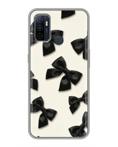 Чехол для OPPO A53 с картинкой «Черные бантики»
