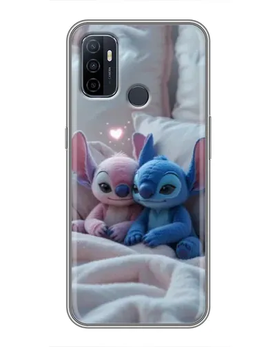 Чехол для OPPO A53 с картинкой «Плюшевые Стич Ангел»