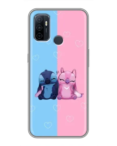 Чехол для OPPO A53 с картинкой «Stitch и Angel Love»