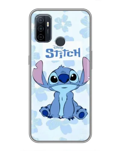 Чехол для OPPO A53 с картинкой «Stitch среди цветов»