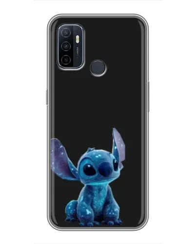 Чехол для OPPO A53 с картинкой «Стич на черном»