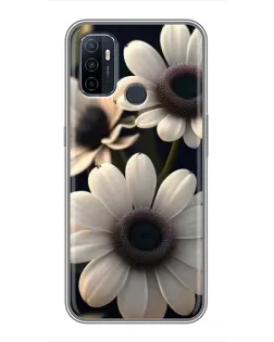 Чехол для OPPO A53 с картинкой «Белые маргаритки макро»
