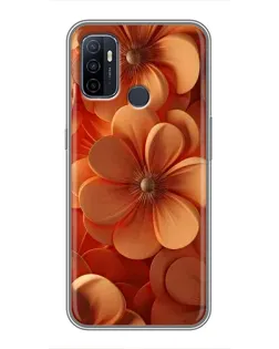 Чехол для OPPO A53 с картинкой «Оранжевый макро цветок»