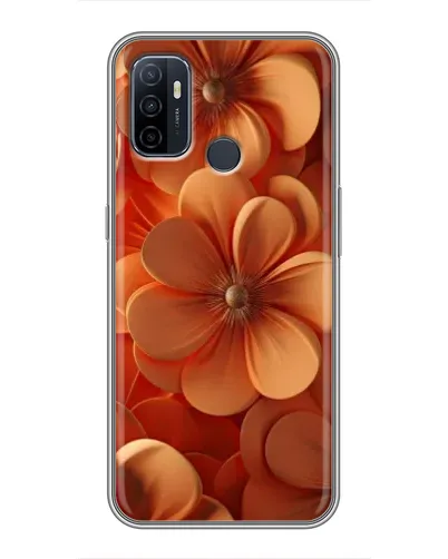 Чехол для OPPO A53 с картинкой «Оранжевый макро цветок»