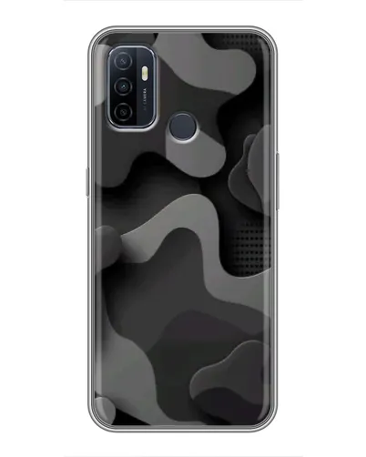 Чехол для OPPO A53 с картинкой «Темный абстрактный камуфляж»