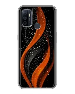 Чехол для OPPO A53 с картинкой «Огненная звездная волна»