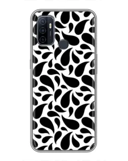 Чехол для OPPO A53 с картинкой «Контрастные черные капли»