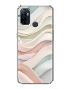 Чехол для OPPO A53 с картинкой «Пастельные нежные волны»
