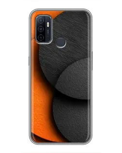 Чехол для OPPO A53 с картинкой «Геометрия оранжевых кругов»