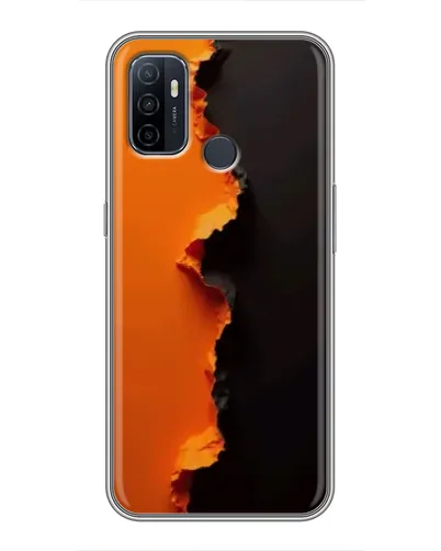Чехол для OPPO A53 с картинкой «Оранжевый разлом»
