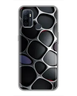 Чехол для OPPO A53 с картинкой «Объемная темная решетка»