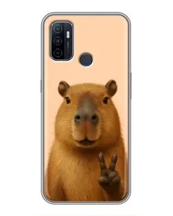 Чехол для OPPO A53 с картинкой «Капибара виктория»