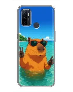 Чехол для OPPO A53 с картинкой «Морская капибара»