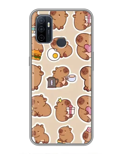 Чехол для OPPO A53 с картинкой «Капибары паттерн» Чехол для OPPO A53 с картинкой «Капибары паттерн»