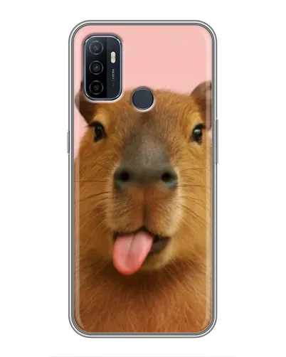 Чехол для OPPO A53 с картинкой «Капибара с языком» Чехол для OPPO A53 с картинкой «Капибара с языком»