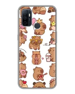 Чехол для OPPO A53 с картинкой «Стикерпак с капибарами»