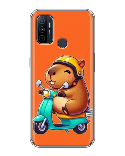 Чехол для OPPO A53 с картинкой «Капибара на скутере» Чехол для OPPO A53 с картинкой «Капибара на скутере»