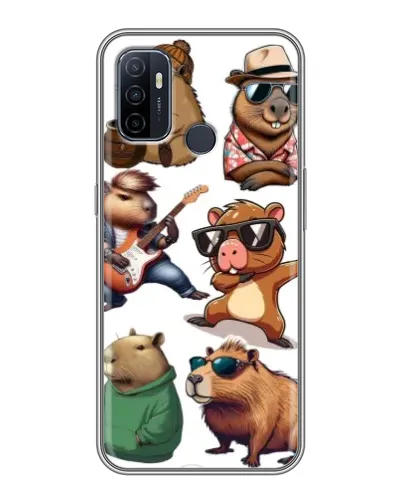 Чехол для OPPO A53 с картинкой «Крутые капибары музыканты» Чехол для OPPO A53 с картинкой «Крутые капибары музыканты»