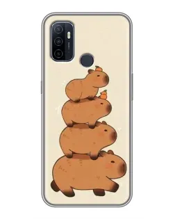 Чехол для OPPO A53 с картинкой «Башня из капибар»