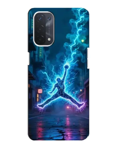 Чехол для OPPO A54 (5G) с картинкой «Jordan Gold Jumpman»