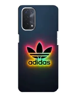 Чехол для OPPO A54 (5G) с картинкой «Неоновый Adidas»