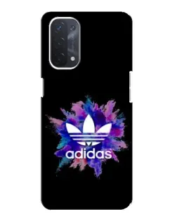 Чехол для OPPO A54 (5G) с картинкой «Взрыв красок Adidas»