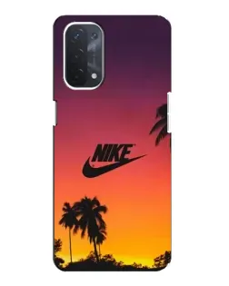 Чехол для OPPO A54 (5G) с картинкой «Nike на закате солнца»