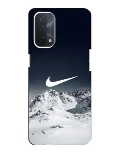 Чехол для OPPO A54 (5G) с картинкой «Nike — зимние горы»