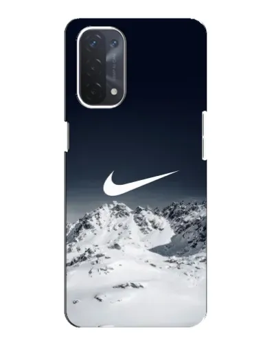 Чехол для OPPO A54 (5G) с картинкой «Nike — зимние горы»
