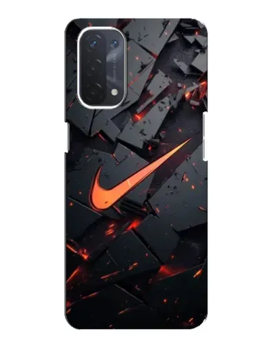 Чехол для OPPO A54 (5G) с картинкой «Nike — эффект разломов»