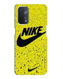 Чехол для OPPO A54 (5G) с картинкой «Желтый текстурный Nike»