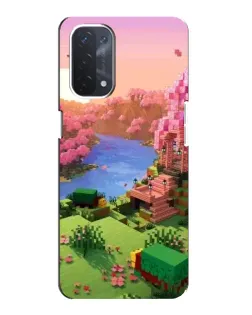 Чохол для OPPO A54 (5G) з картинкою «Рожеве дерево Minecraft»
