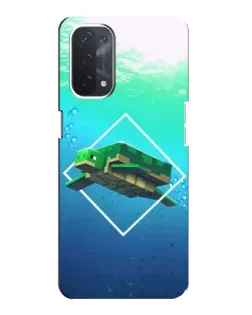 Чохол для OPPO A54 (5G) з картинкою «Черепаха Minecraft»