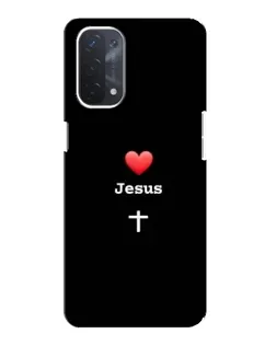 Чохол для OPPO A54 (5G) з картинкою «Серце - Jesus»
