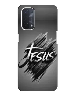 Чехол для OPPO A54 (5G) с картинкой «Надпись Jesus Graffiti»