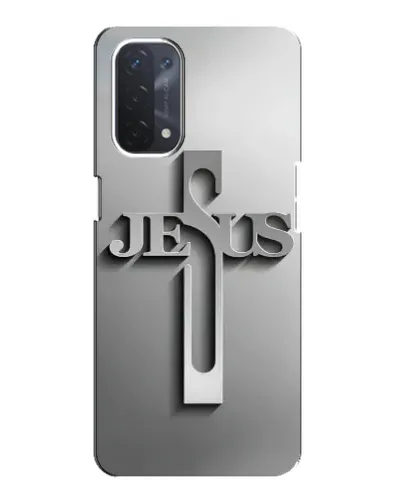 Чохол для OPPO A54 (5G) з картинкою «Металевий хрест Jesus» Чохол для OPPO A54 (5G) з картинкою «Металевий хрест Jesus»