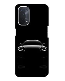 Чохол для OPPO A54 (5G) з картинкою «Силует Tesla Night»