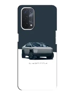 Чохол для OPPO A54 (5G) з картинкою «Сріблястий Cybertruck Tesla»