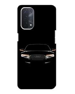 Чехол для OPPO A54 (5G) с картинкой «Audi — ночной контур»