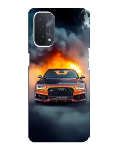 Чехол для OPPO A54 (5G) с картинкой «Audi в огненном дыму» Чехол для OPPO A54 (5G) с картинкой «Audi в огненном дыму»