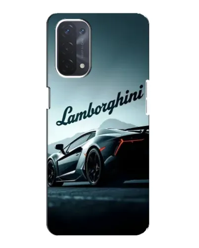 Чехол для OPPO A54 (5G) с картинкой «Классическая надпись Lamborghini»