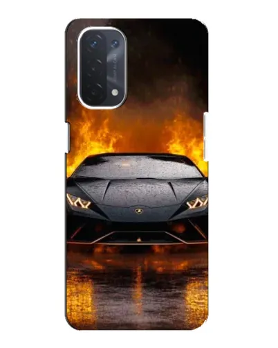 Чехол для OPPO A54 (5G) с картинкой «Lamborghini в огне»