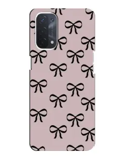 Чехол для OPPO A54 (5G) с картинкой «Черные бантики»
